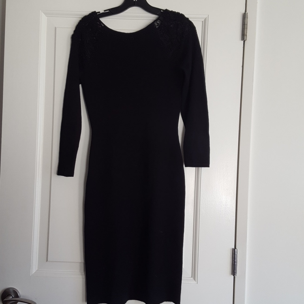 Philosophy Di Alberta Ferretti Black Wool Dress
